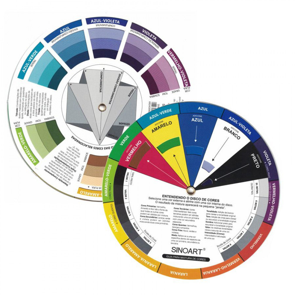 Circulo Cromático Cores Pequeno 23,5cm Português